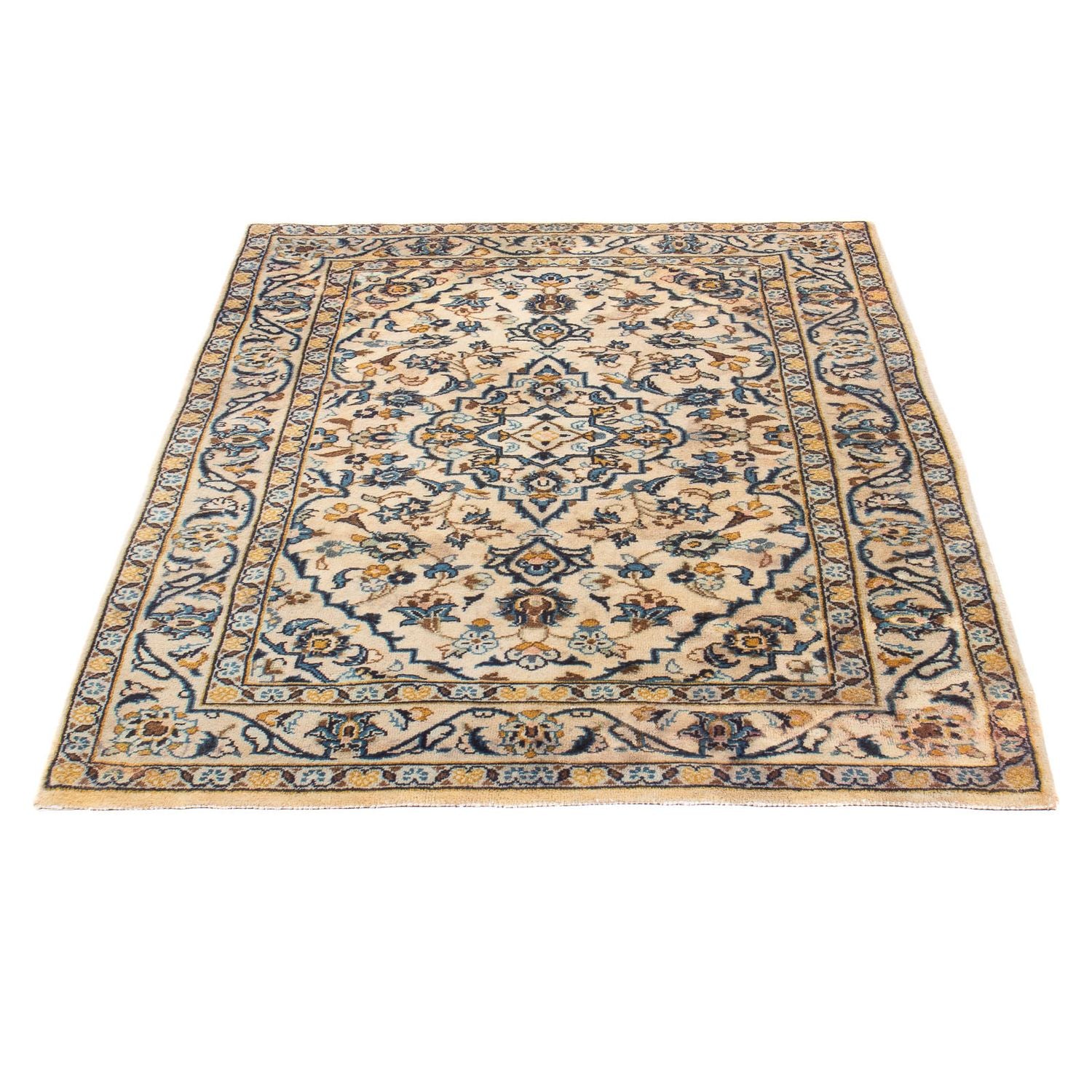 Alfombra persa - Keshan - 150 x 100 cm - beige