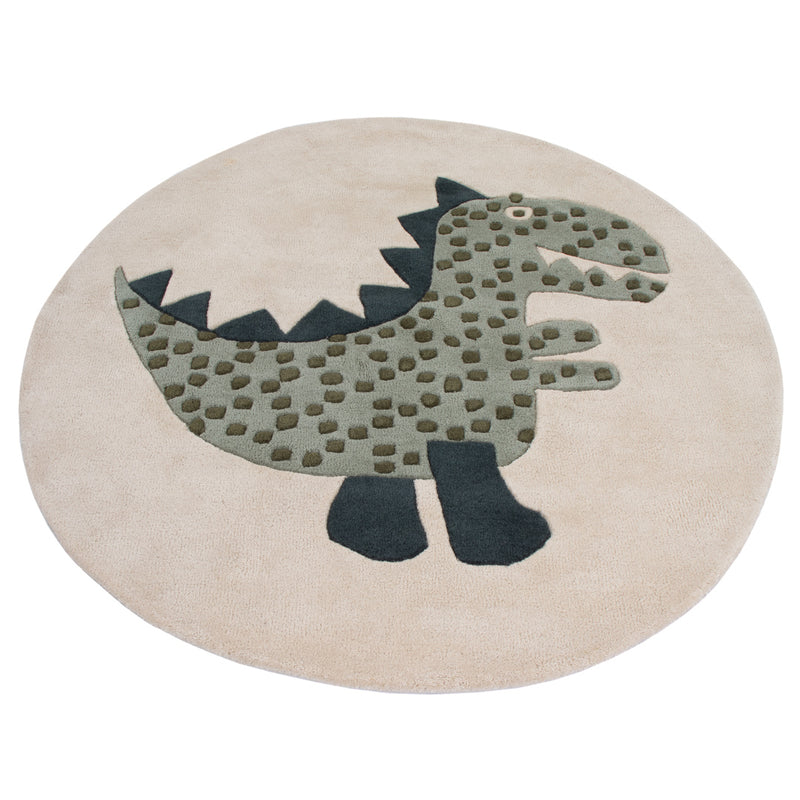 Dinosaurio Alfombra Infantil Redondo