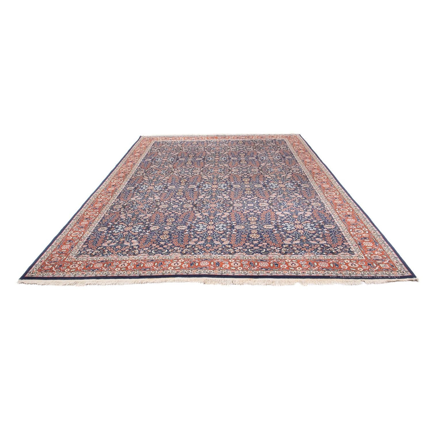Alfombra oriental - Hereke - 363 x 237 cm - azul oscuro