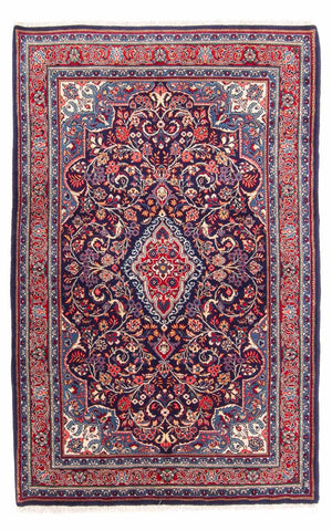 Alfombra persa - Clásica - 211 x 137 cm - azul oscuro
