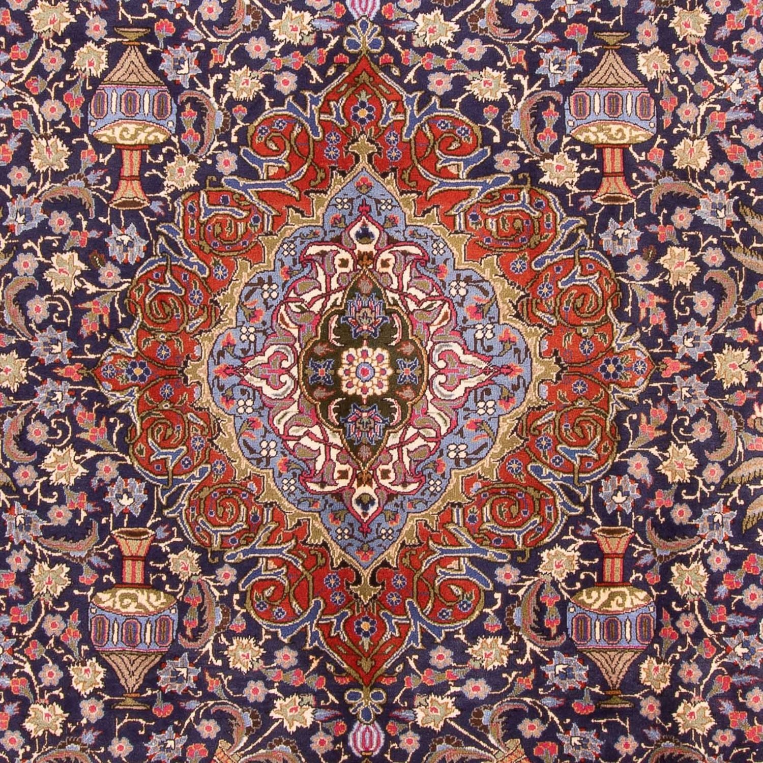 Alfombra persa - Clásica - 388 x 298 cm - azul oscuro
