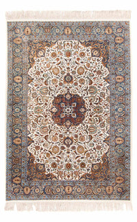 Alfombra de seda - Seda china - 275 x 185 cm - crema