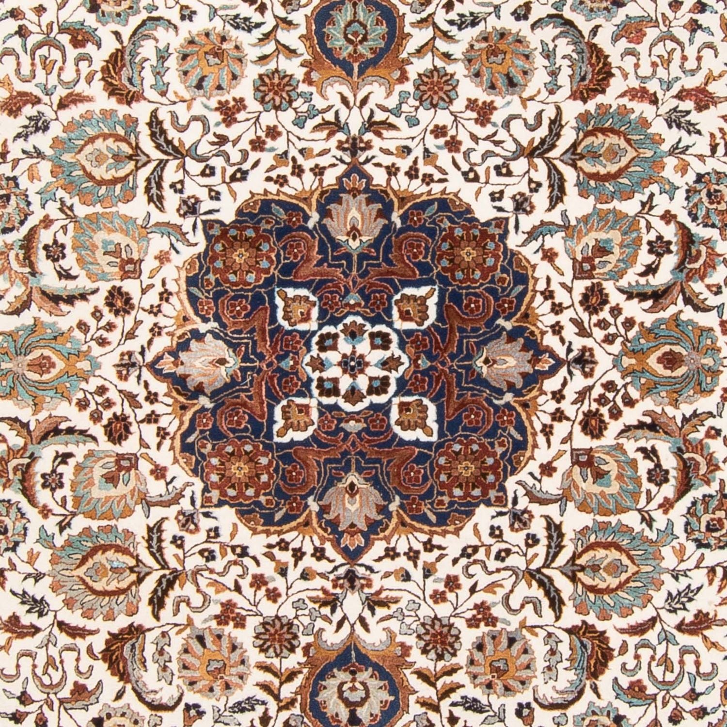 Alfombra de seda - Seda china - 275 x 185 cm - crema