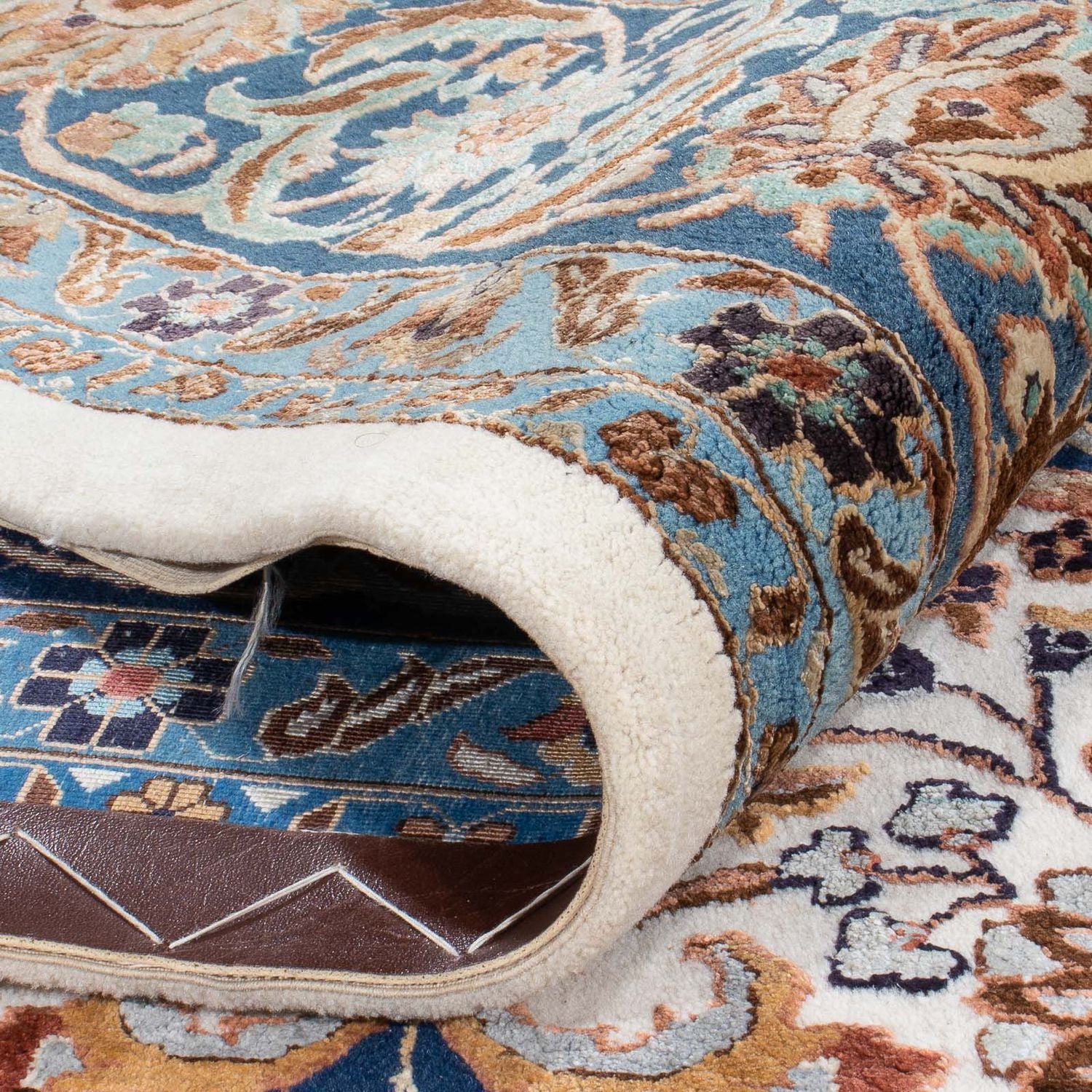 Alfombra de seda - Seda china - 275 x 185 cm - crema