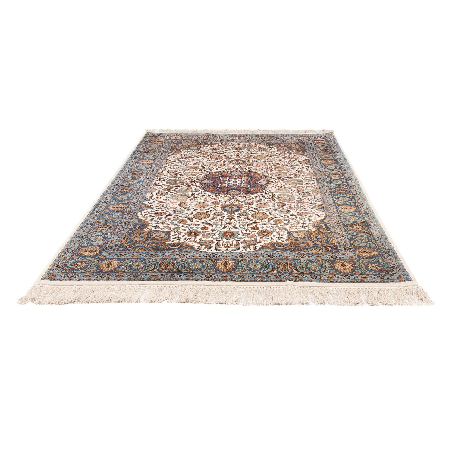 Alfombra de seda - Seda china - 275 x 185 cm - crema
