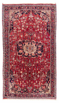 Alfombra persa - Bidjar - 260 x 149 cm - rojo