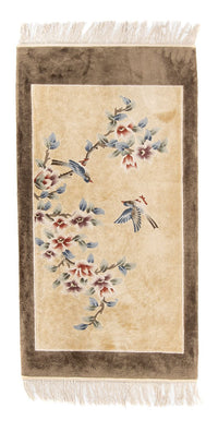 Alfombra de seda - Seda china - 120 x 61 cm - oro