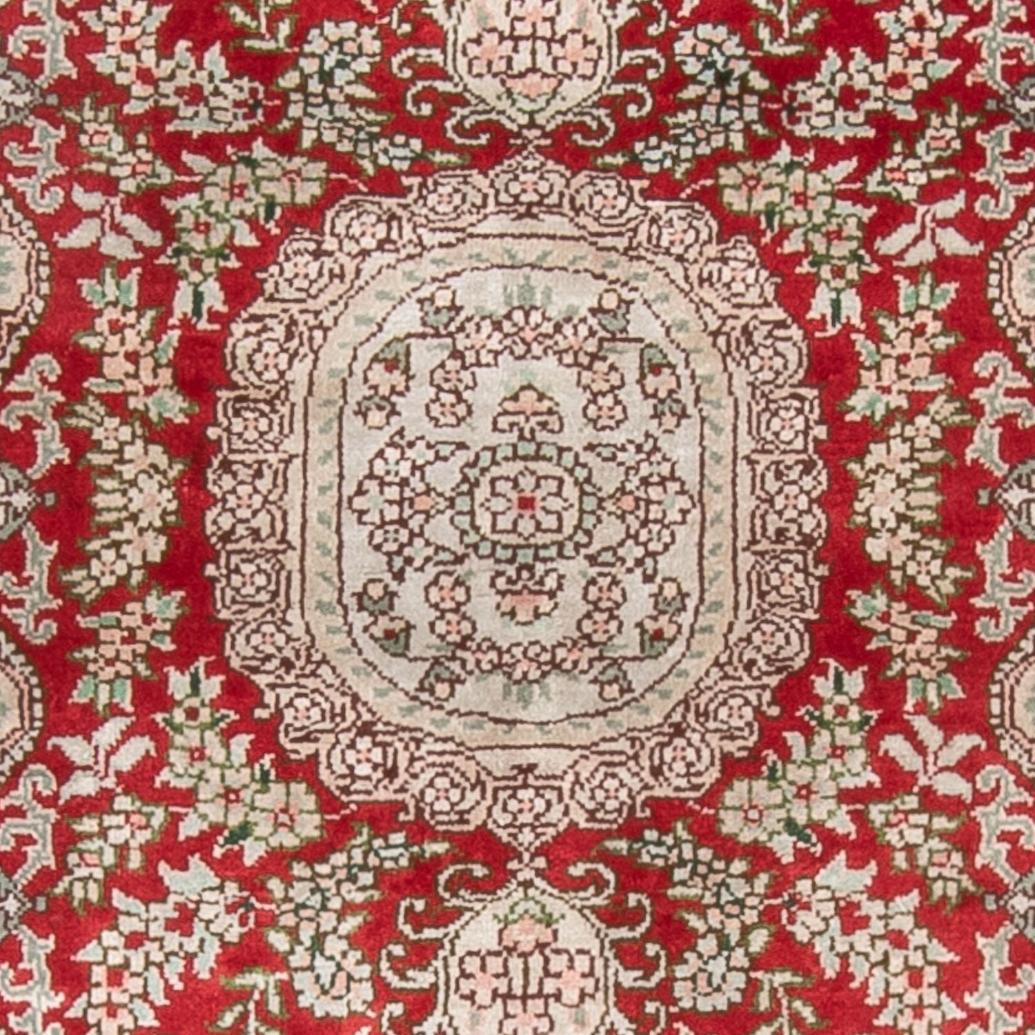 Alfombra de seda - Seda china - 93 x 62 cm - rojo