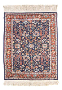 Alfombra oriental - Hereke - 107 x 82 cm - azul oscuro
