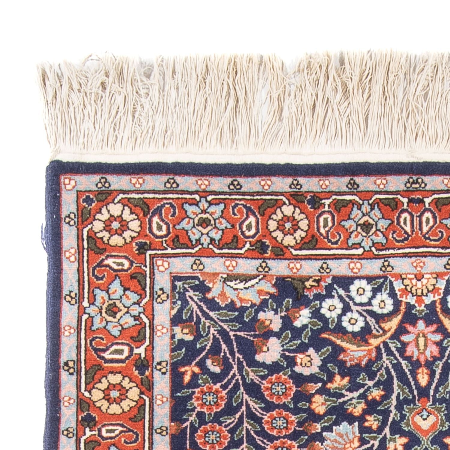 Alfombra oriental - Hereke - 107 x 82 cm - azul oscuro