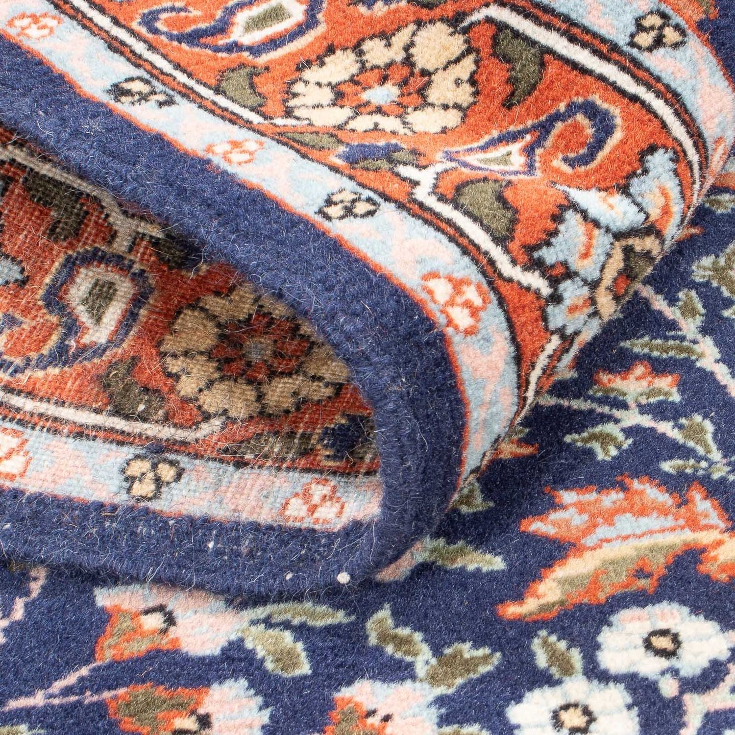 Alfombra oriental - Hereke - 107 x 82 cm - azul oscuro