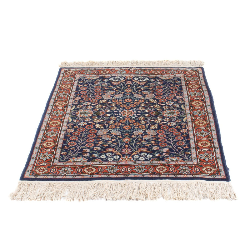Alfombra oriental - Hereke - 107 x 82 cm - azul oscuro