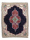 Alfombra Persa - Tabriz - Real - 96 x 76 cm - azul oscuro
