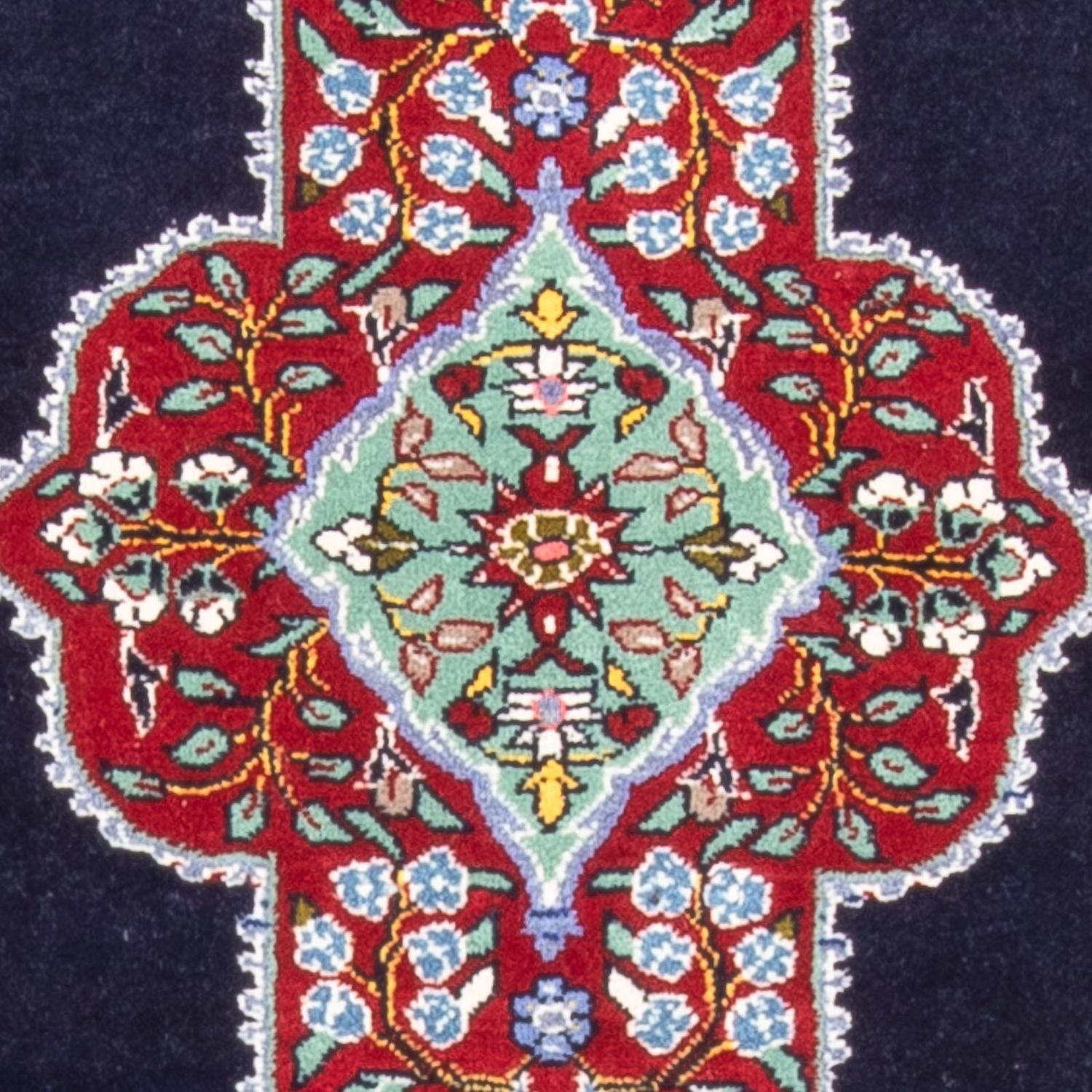 Alfombra Persa - Tabriz - Real - 96 x 76 cm - azul oscuro
