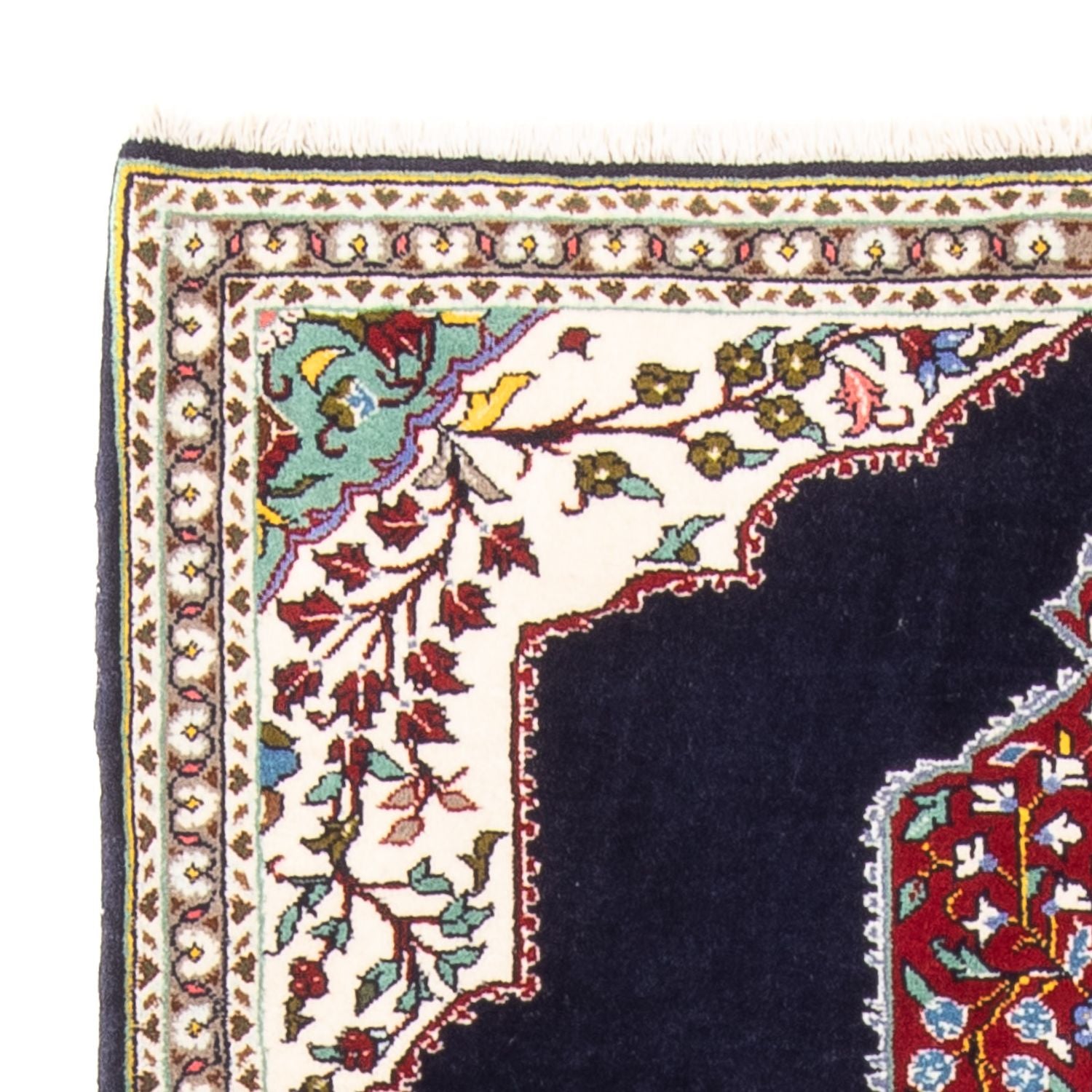 Alfombra Persa - Tabriz - Real - 96 x 76 cm - azul oscuro