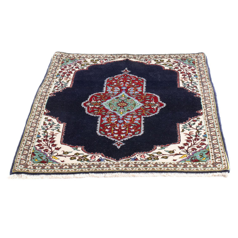 Alfombra Persa - Tabriz - Real - 96 x 76 cm - azul oscuro