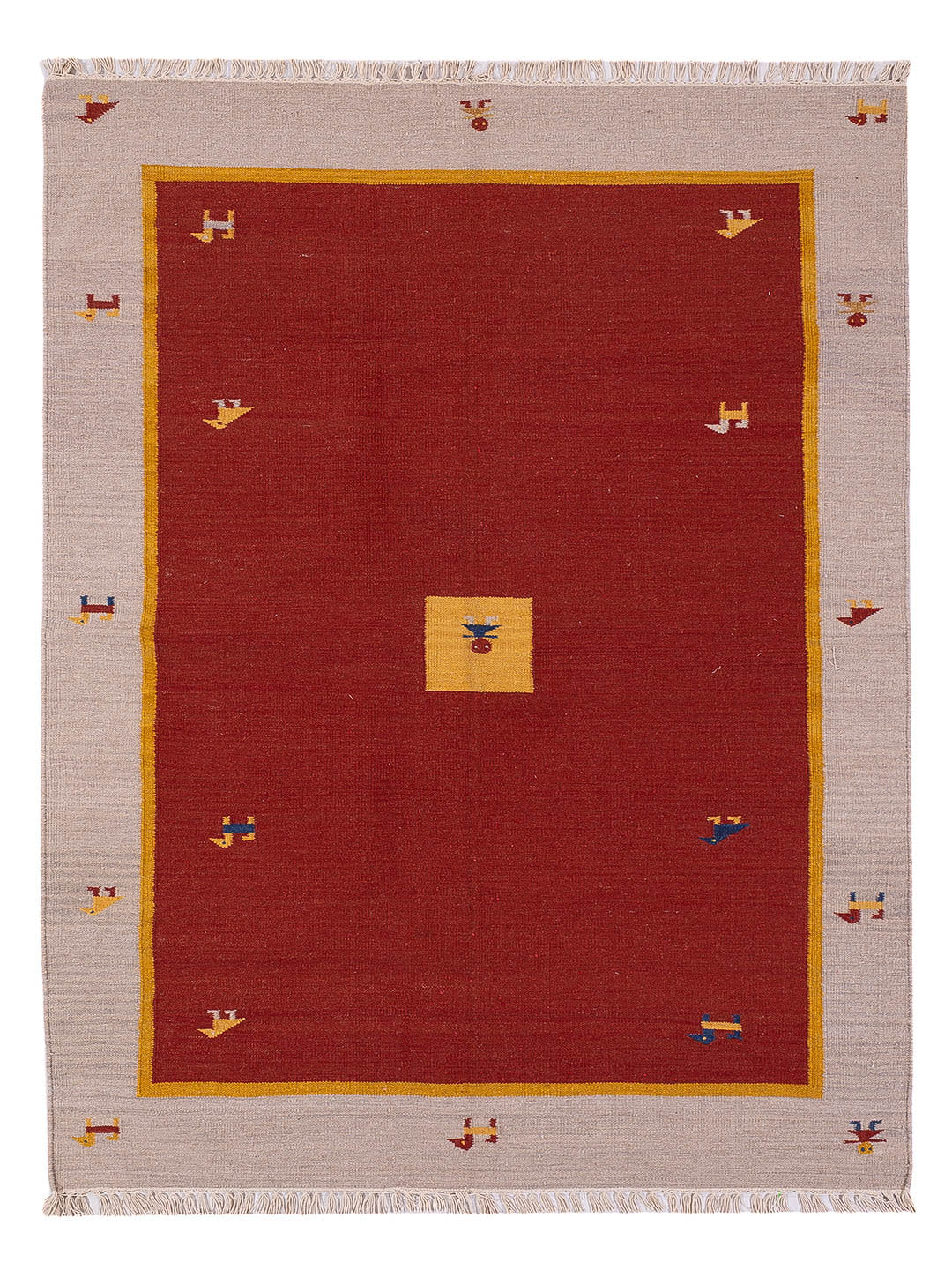 Kelim Teppich - Trendy - 200 x 140 cm - rot