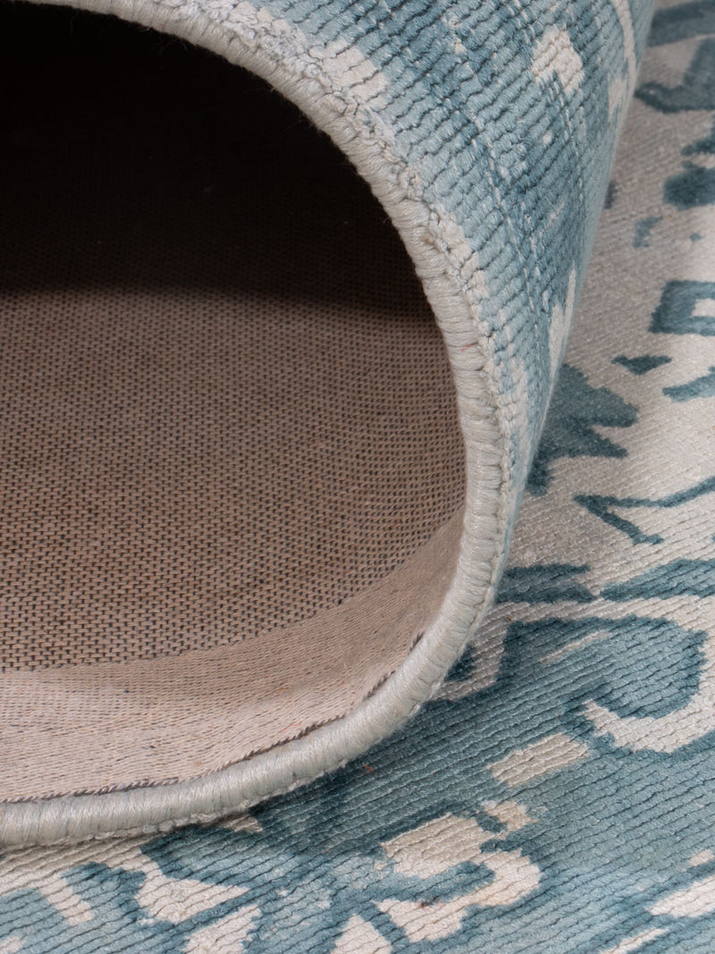 Viskose Teppich - 300 x 230 cm - türkis