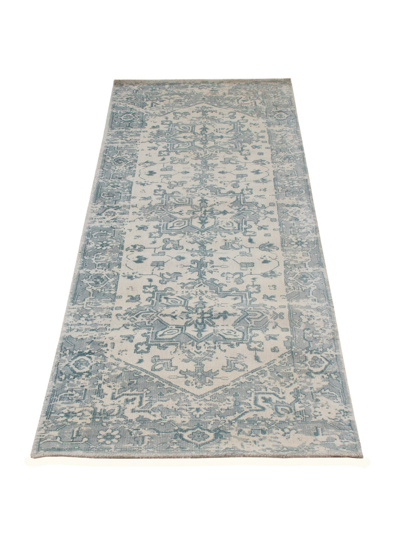 Läufer Viskose - 240 x 80 cm - türkis