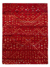 Gabbeh Indo Alfombra - Alfombra de lana - Rectángulo / Rojo / 60 x 90 cm Rectángulo