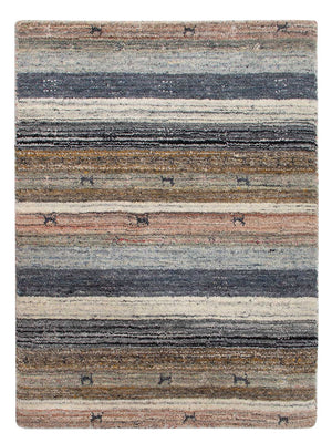 Gabbeh Teppich - Loribaft Softy - 90 x 60 cm - mehrfarbig