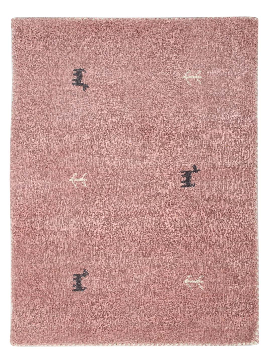 Gabbeh Teppich - Loribaft Softy - 90 x 60 cm - rosa