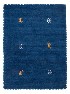 Gabbeh Teppich - Loribaft Softy - 90 x 60 cm - blau