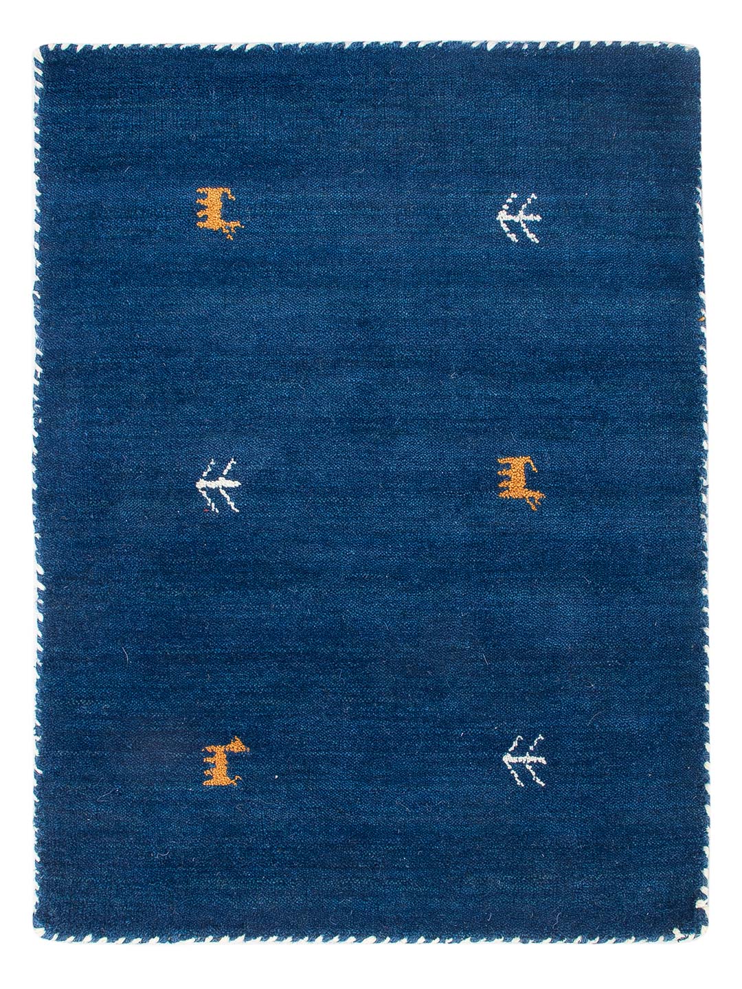 Gabbeh Teppich - Loribaft Softy - 90 x 60 cm - blau