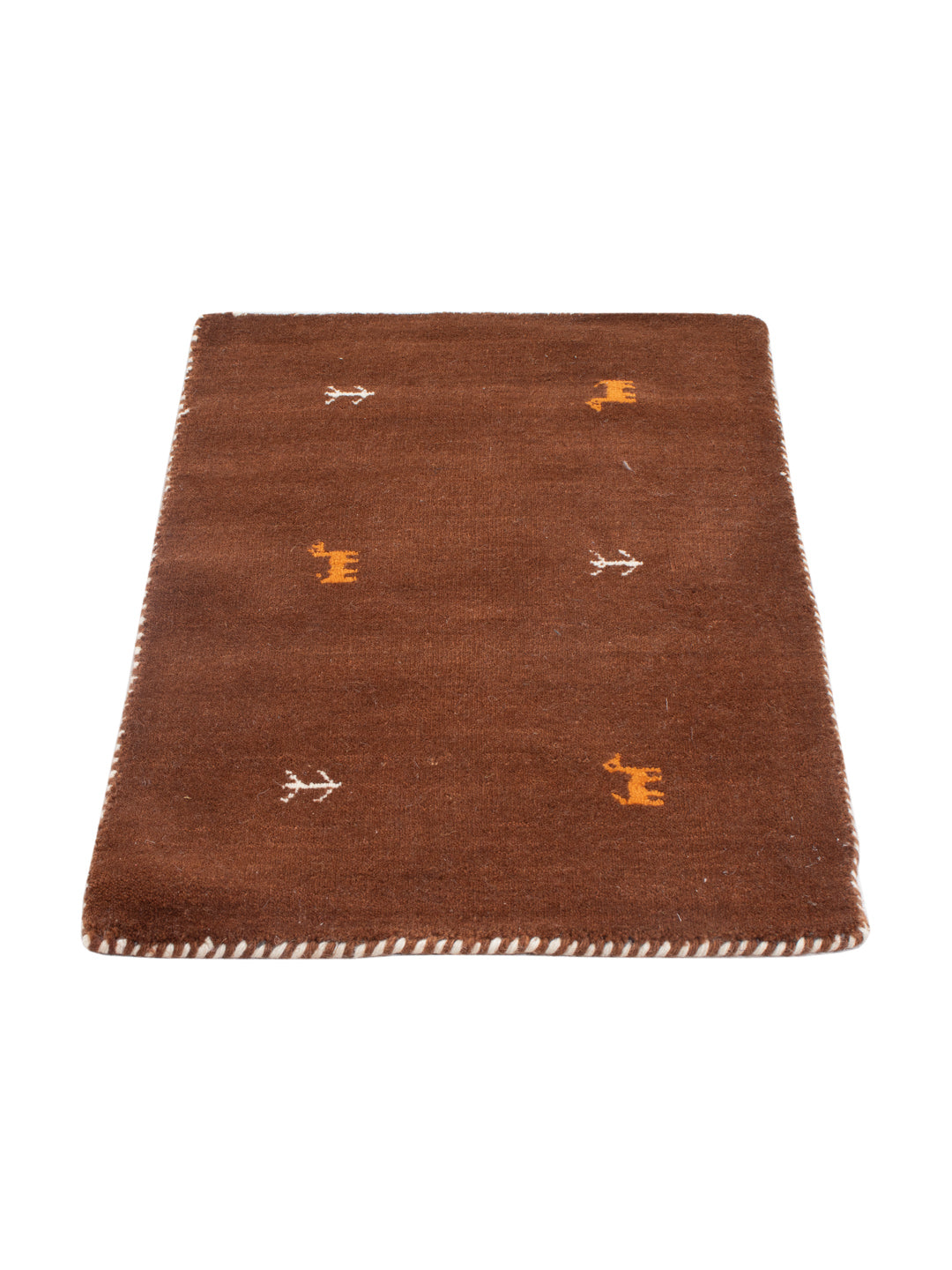 Gabbeh Teppich - Loribaft Softy - 90 x 60 cm - dunkelbraun