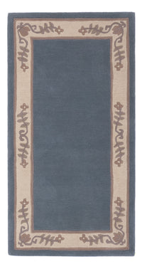 Wollteppich - 150 x 80 cm - petrolblau