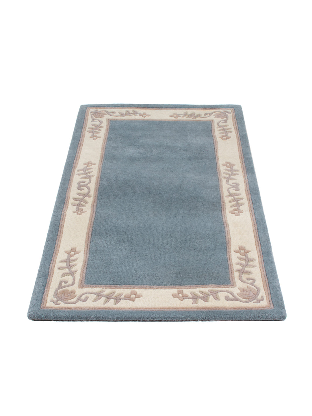 Wollteppich - 150 x 80 cm - petrolblau