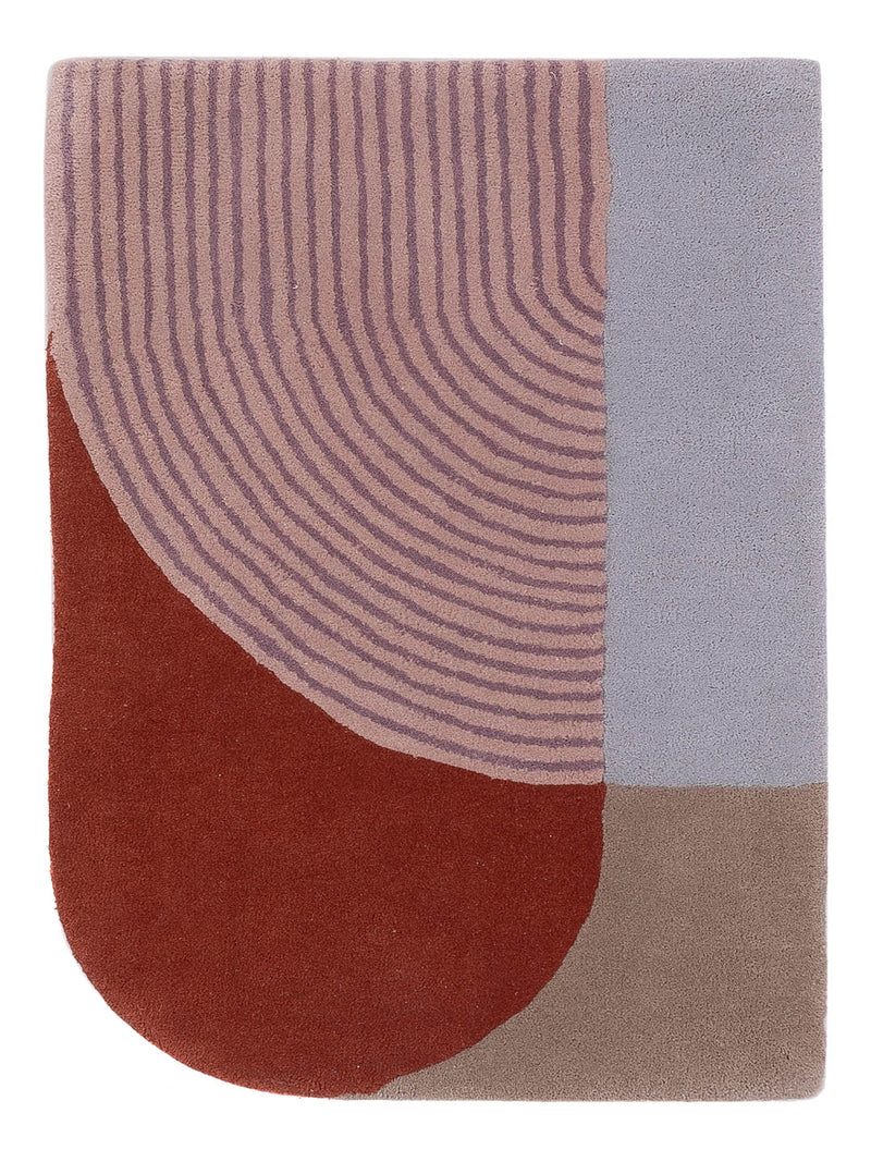 Alfombra de lana - 90 x 60 cm - caramelo