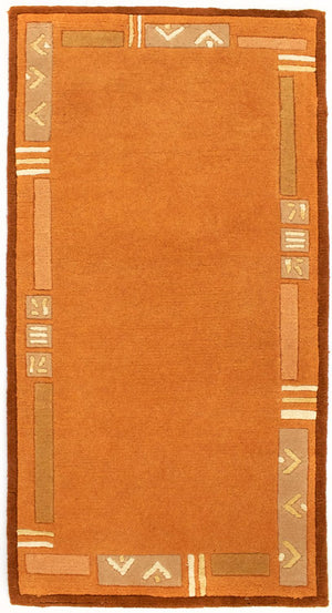 Alfombra de Nepal - 137 x 73 cm - naranja