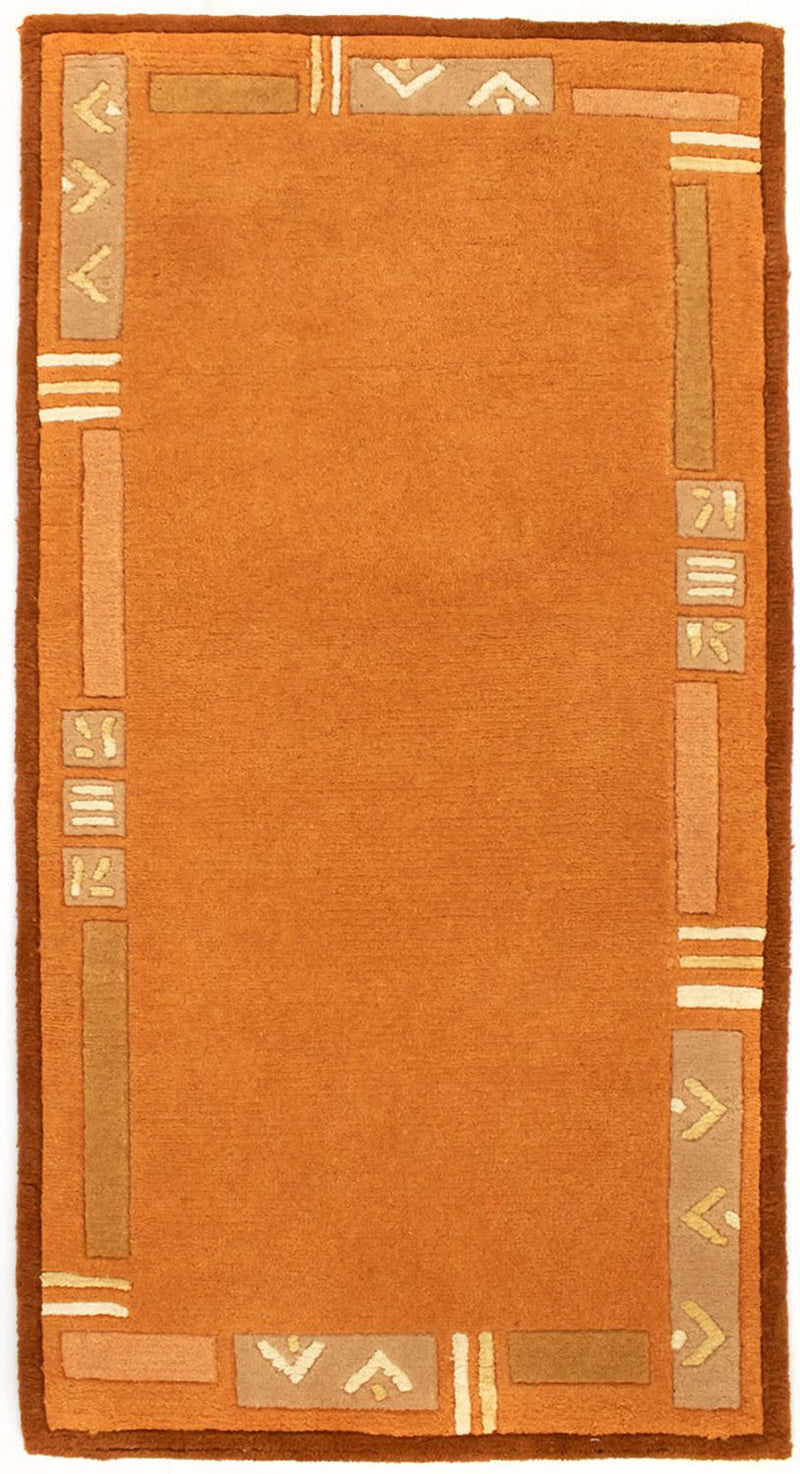 Alfombra de Nepal - 137 x 73 cm - naranja