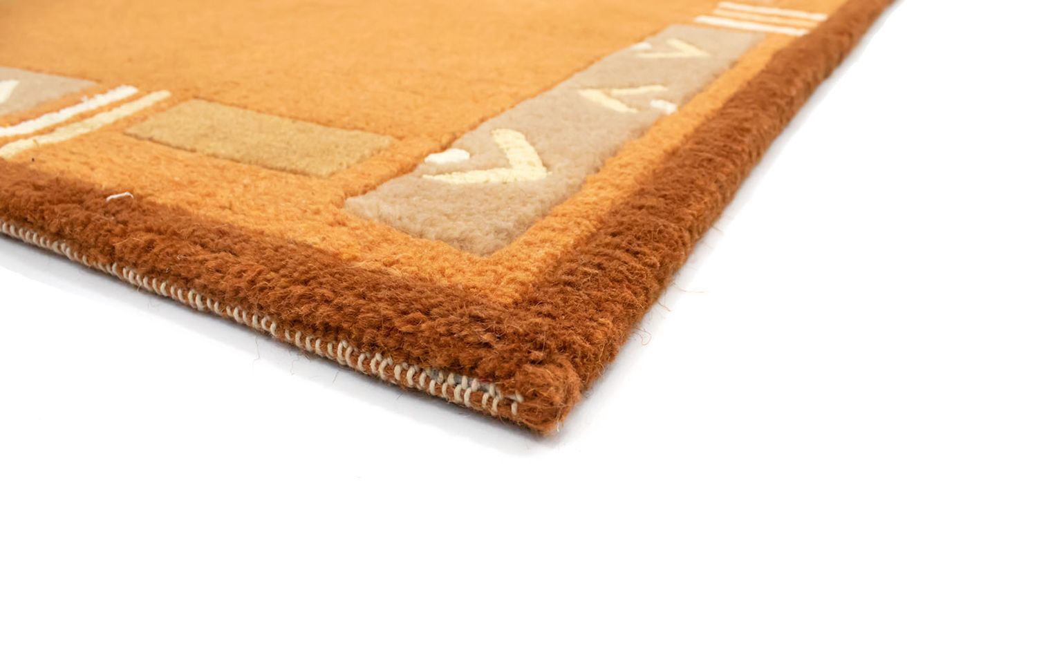 Alfombra de Nepal - 137 x 73 cm - naranja