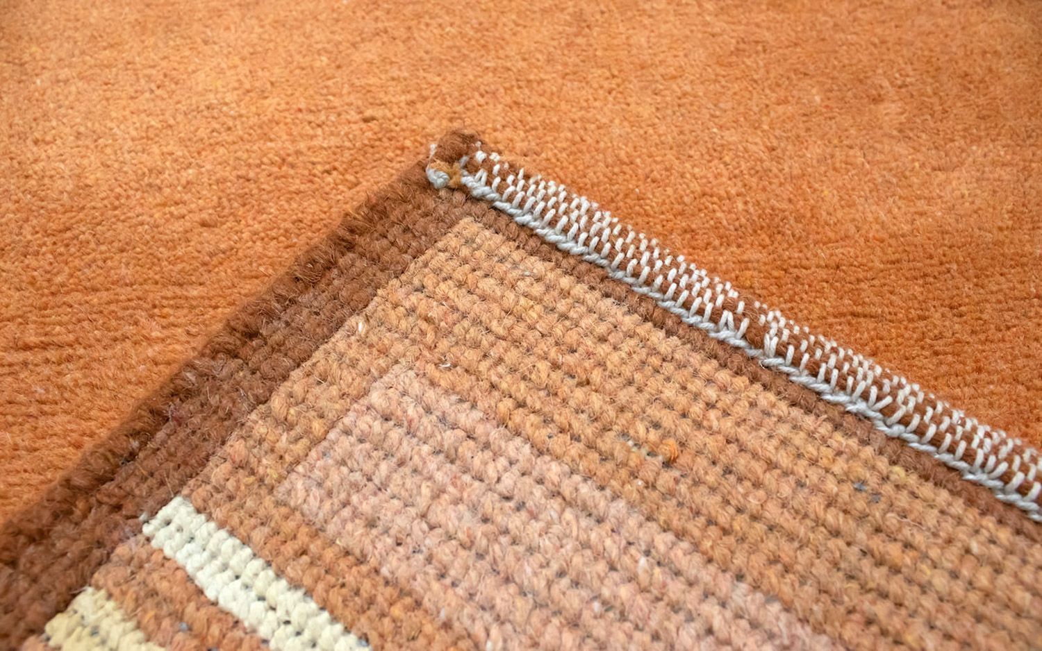 Alfombra de Nepal - 137 x 73 cm - naranja