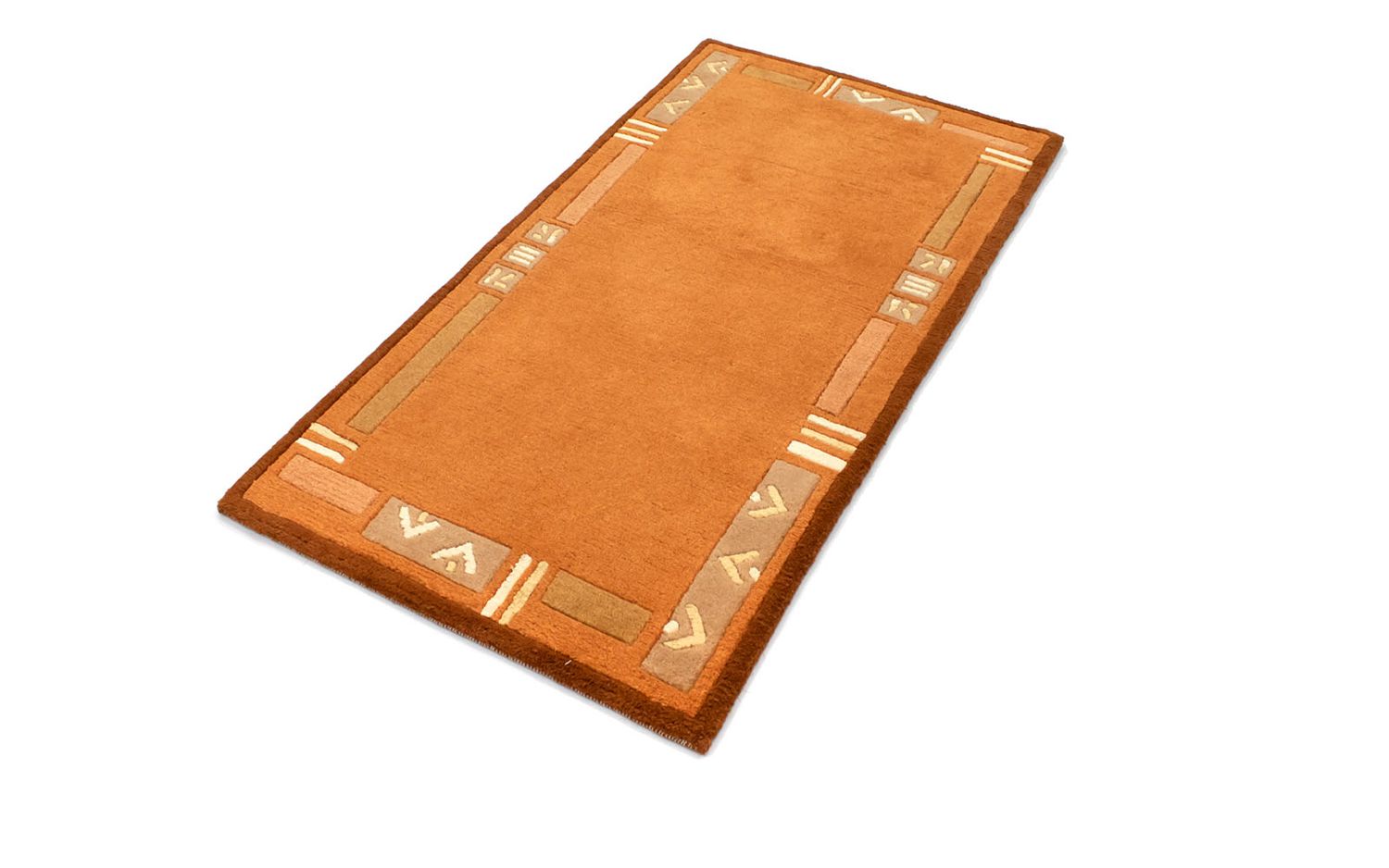Alfombra de Nepal - 137 x 73 cm - naranja