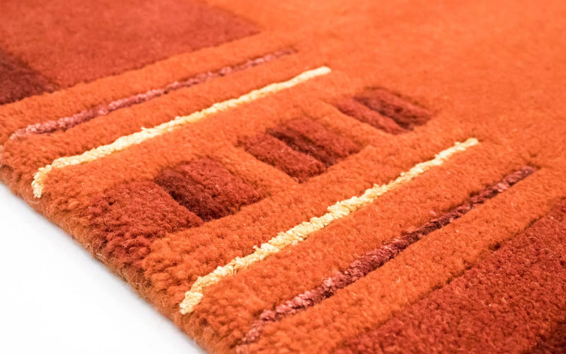 Alfombra de Nepal - 239 x 173 cm - naranja