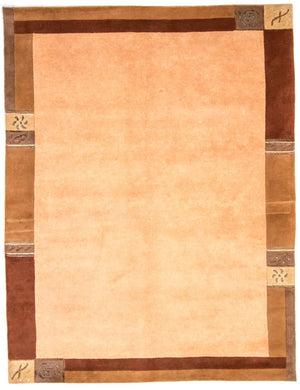 Alfombra de Nepal - 238 x 173 cm - marrón claro