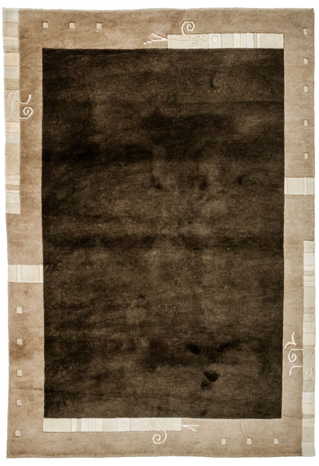 Alfombra de Nepal - 197 x 143 cm - marrón
