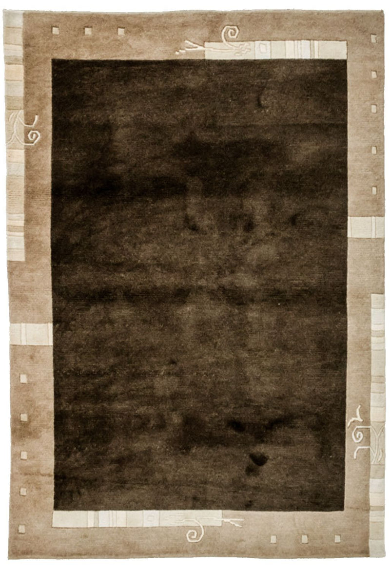 Alfombra de Nepal - 197 x 143 cm - marrón