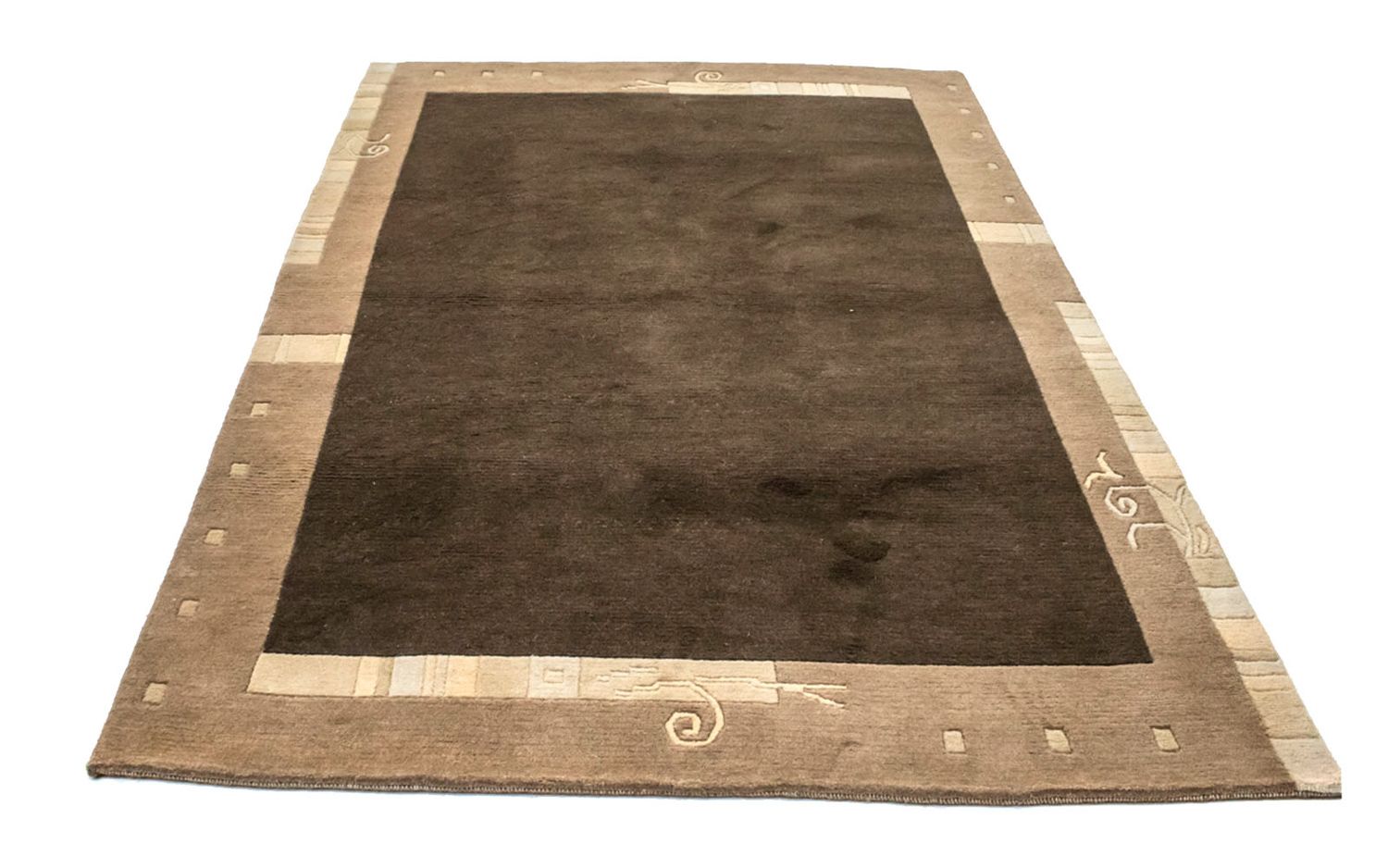 Alfombra de Nepal - 197 x 143 cm - marrón
