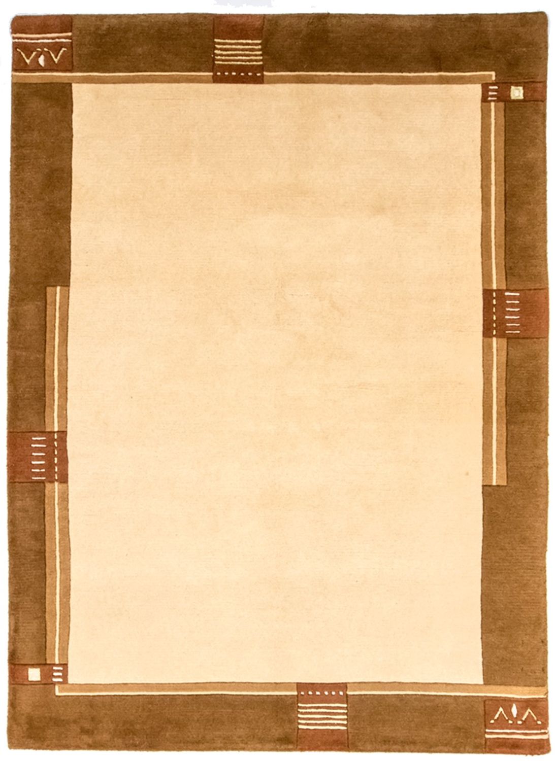 Alfombra de Nepal - 197 x 144 cm - beige