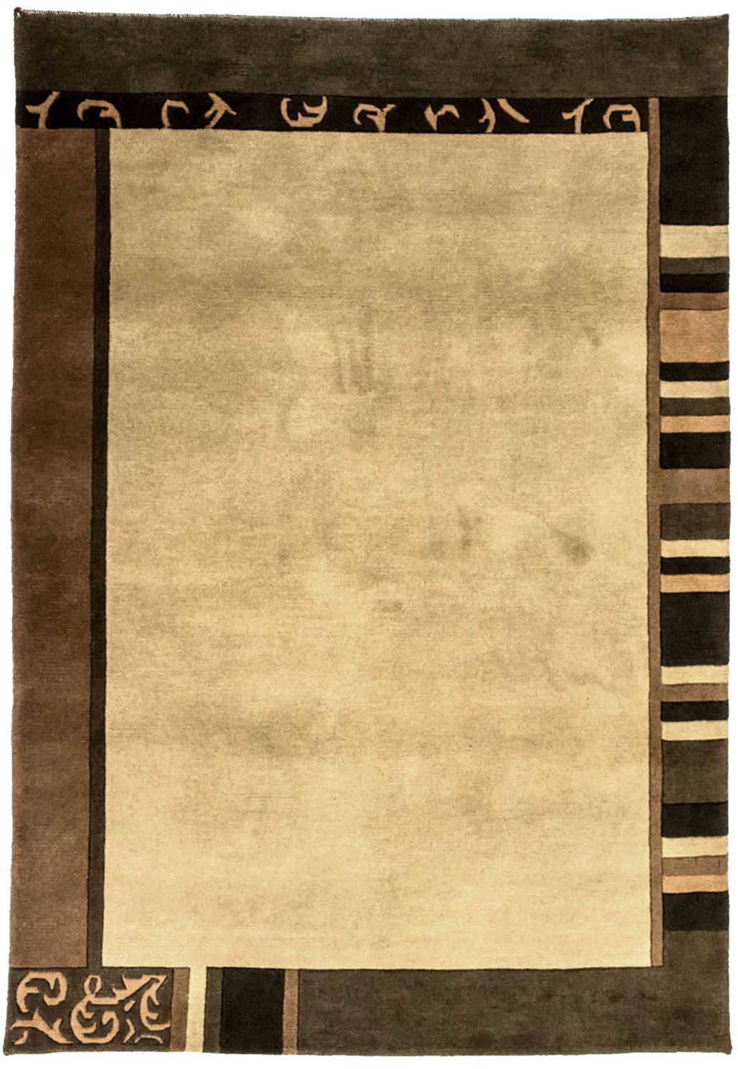 Alfombra de Nepal - 198 x 144 cm - marrón