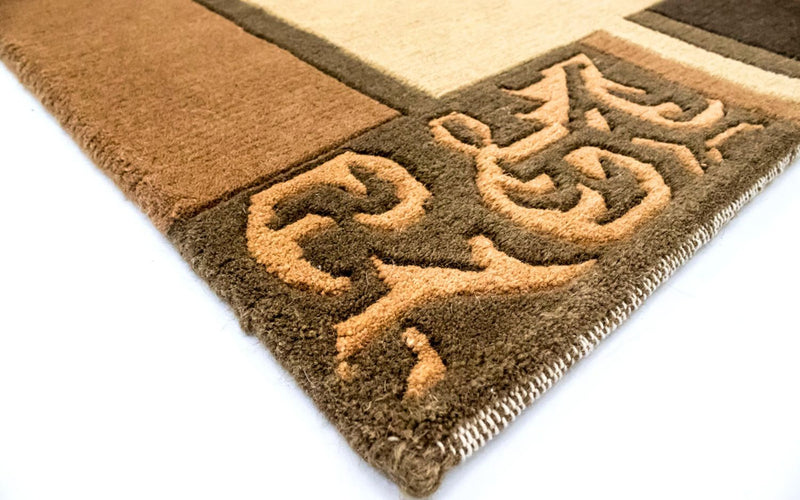 Alfombra de Nepal - 198 x 144 cm - marrón