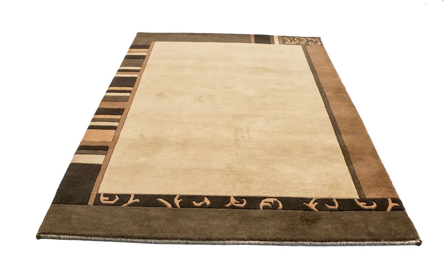 Alfombra de Nepal - 198 x 144 cm - marrón