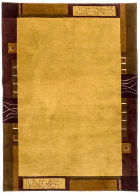Alfombra de Nepal - 193 x 143 cm - oro