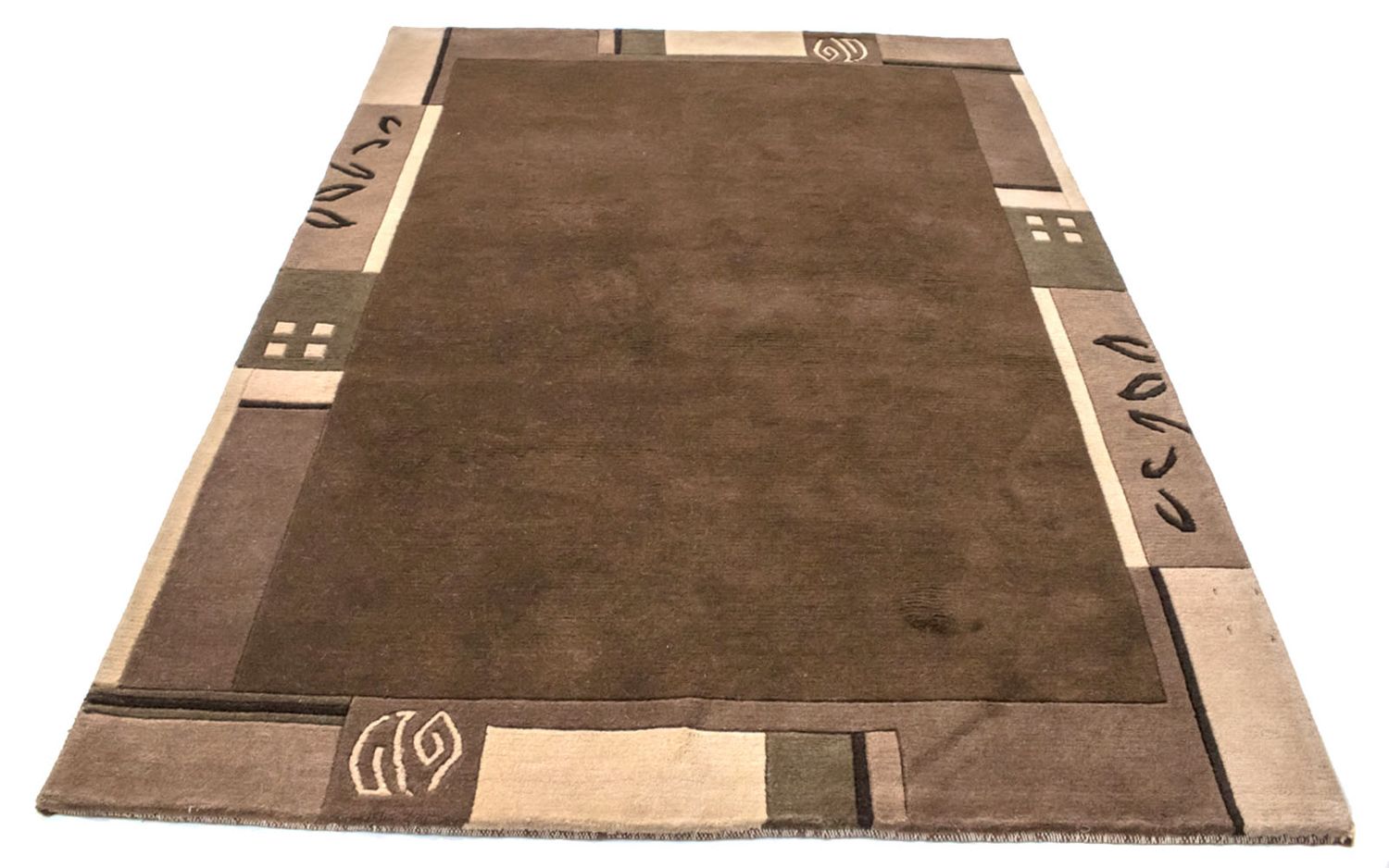 Alfombra de Nepal - 199 x 144 cm - marrón