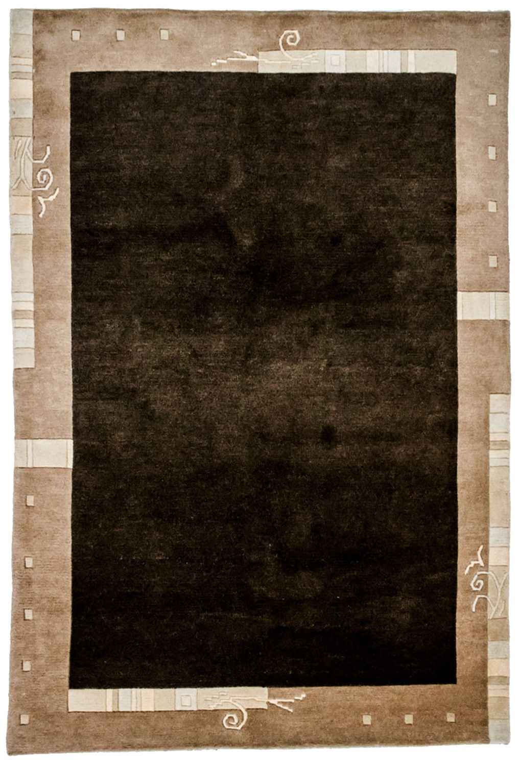Alfombra de Nepal - 201 x 141 cm - marrón