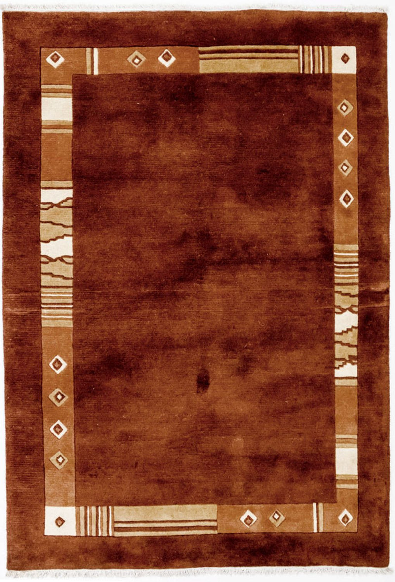Alfombra de Nepal - 200 x 144 cm - marrón